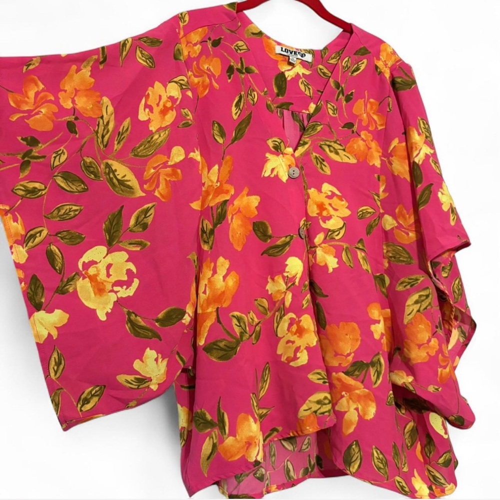 LOVE 83 oversized floral blouse